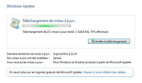 windows update a rencontre une erreur inconnue